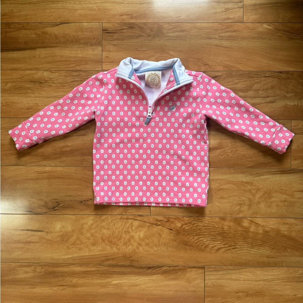 🧚Beaufort Bonnet Company🧚 2T quarter zip pull over pink with multicolor flower